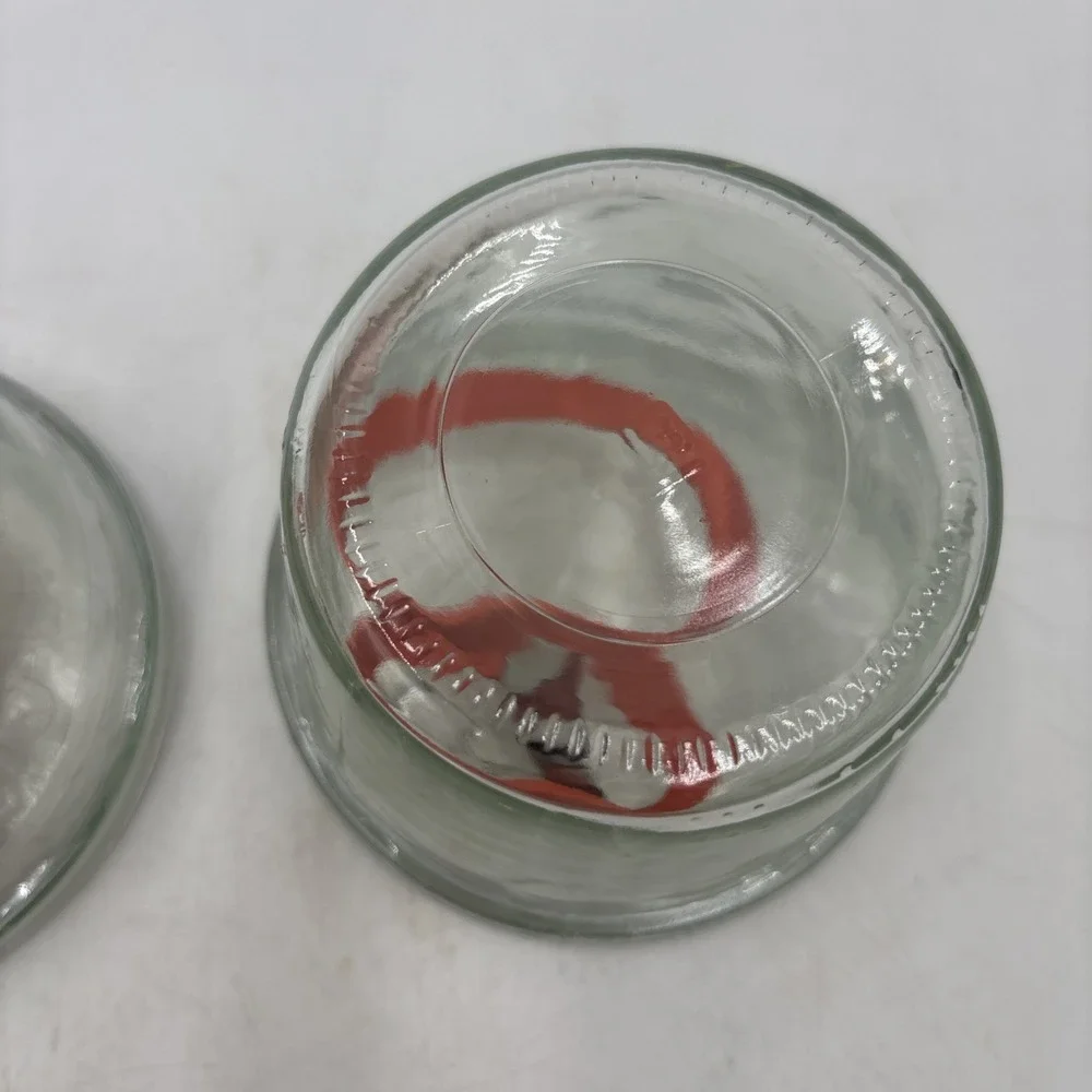 WECK Rundrand-Glas 100 Clear Jar Canning 370 ml Strawberry Clips Lid (set of 2)